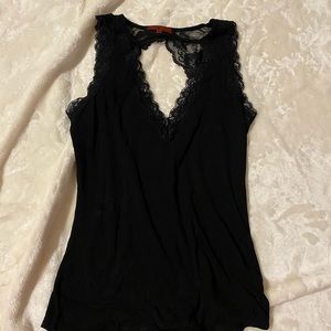 Black lace tank